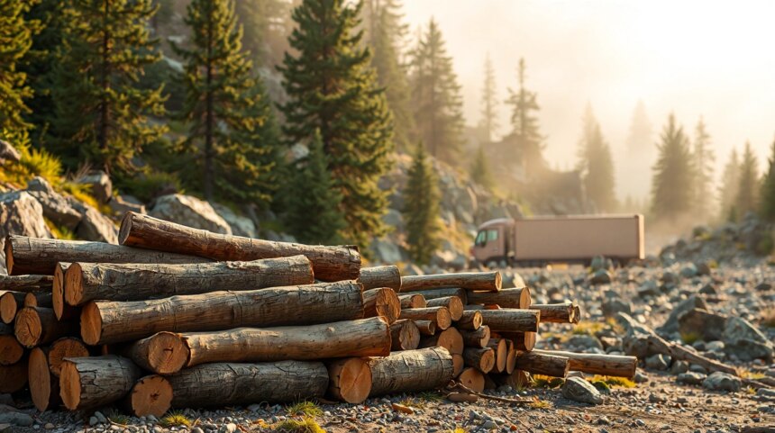 paysage verdoyant avec des montagnes en arrière-plan