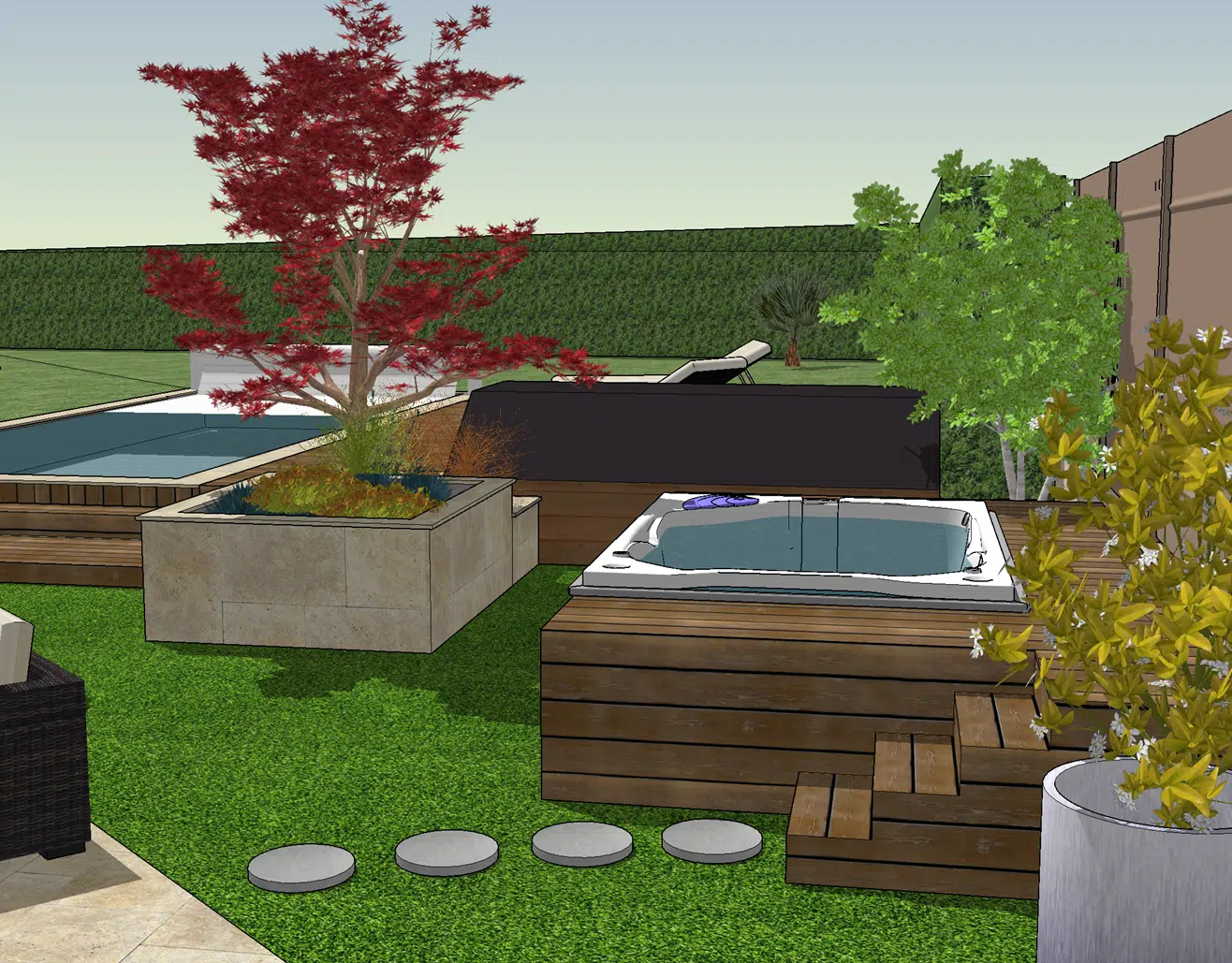 plan de jardin en 3D