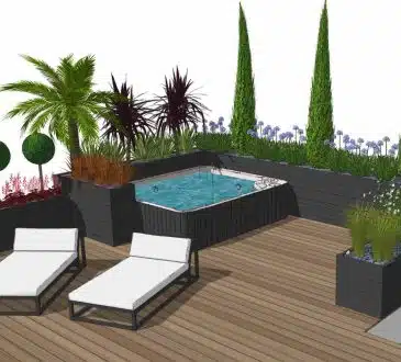 plan de jardin en 3D