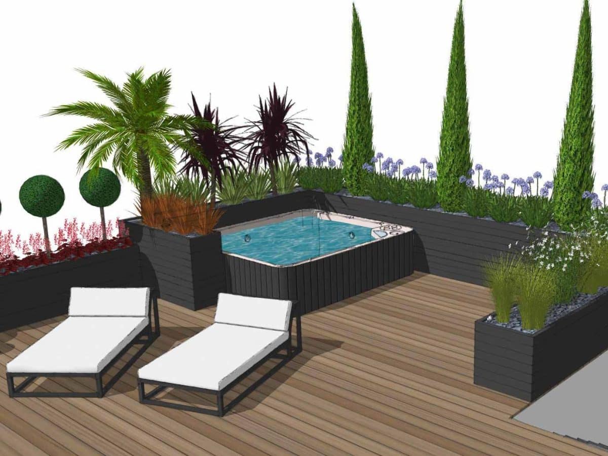 plan de jardin en 3D