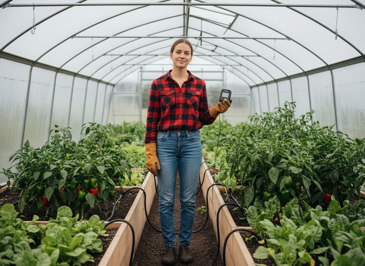 Femme avec contrôleur d