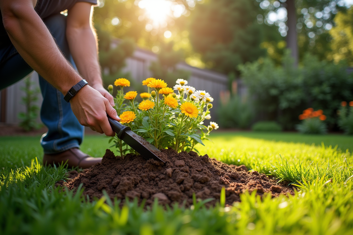 pelouse mulch