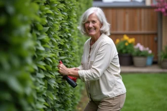 Haies décoratives délimitant un jardin avec verdure luxuriante